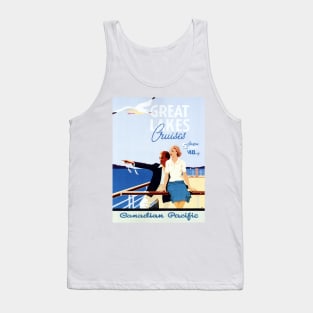 Great Lakes Cruises Steamships Vintage Ship Travel Tank Top